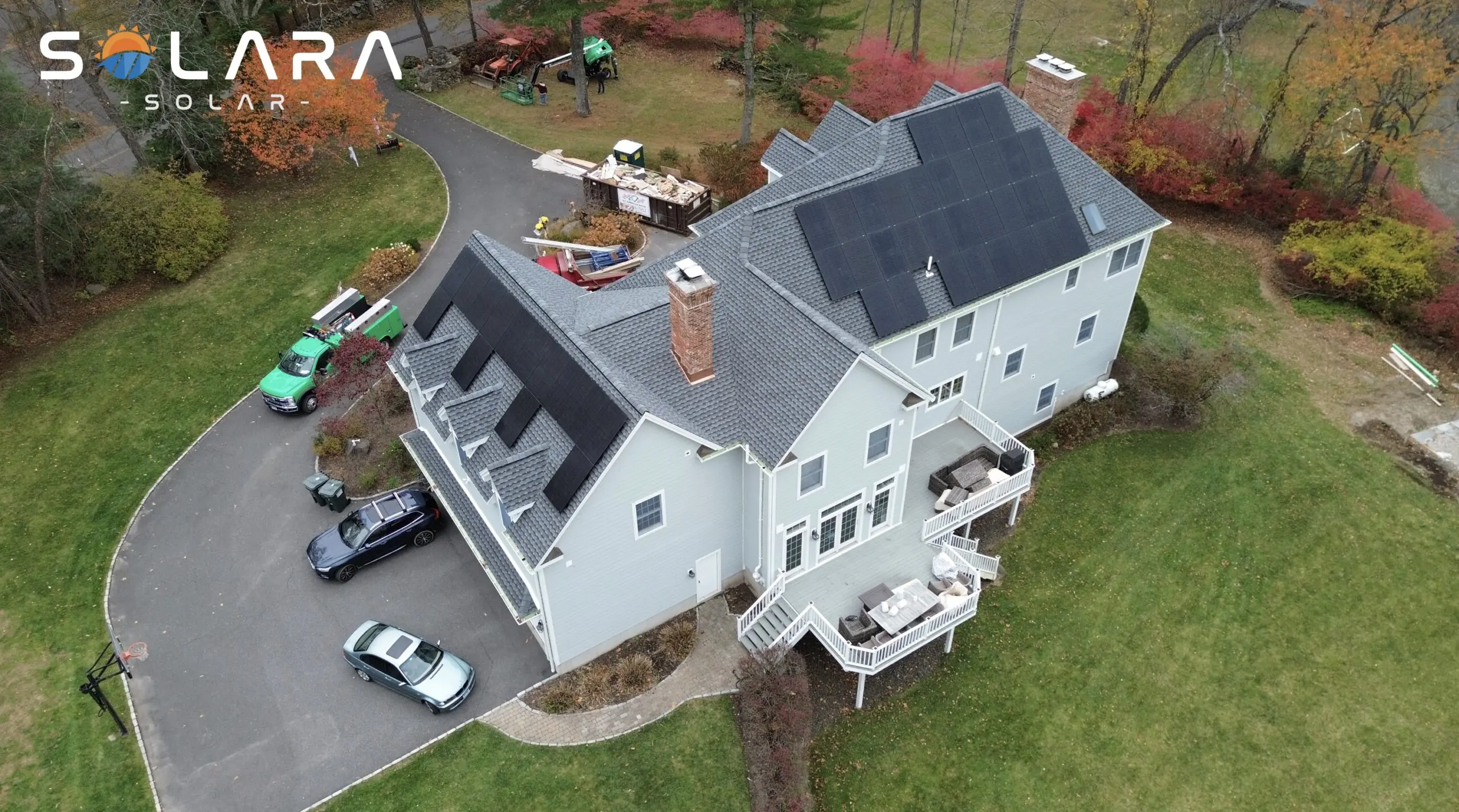 Actual Solara Solar installation in Wilton Connecticut