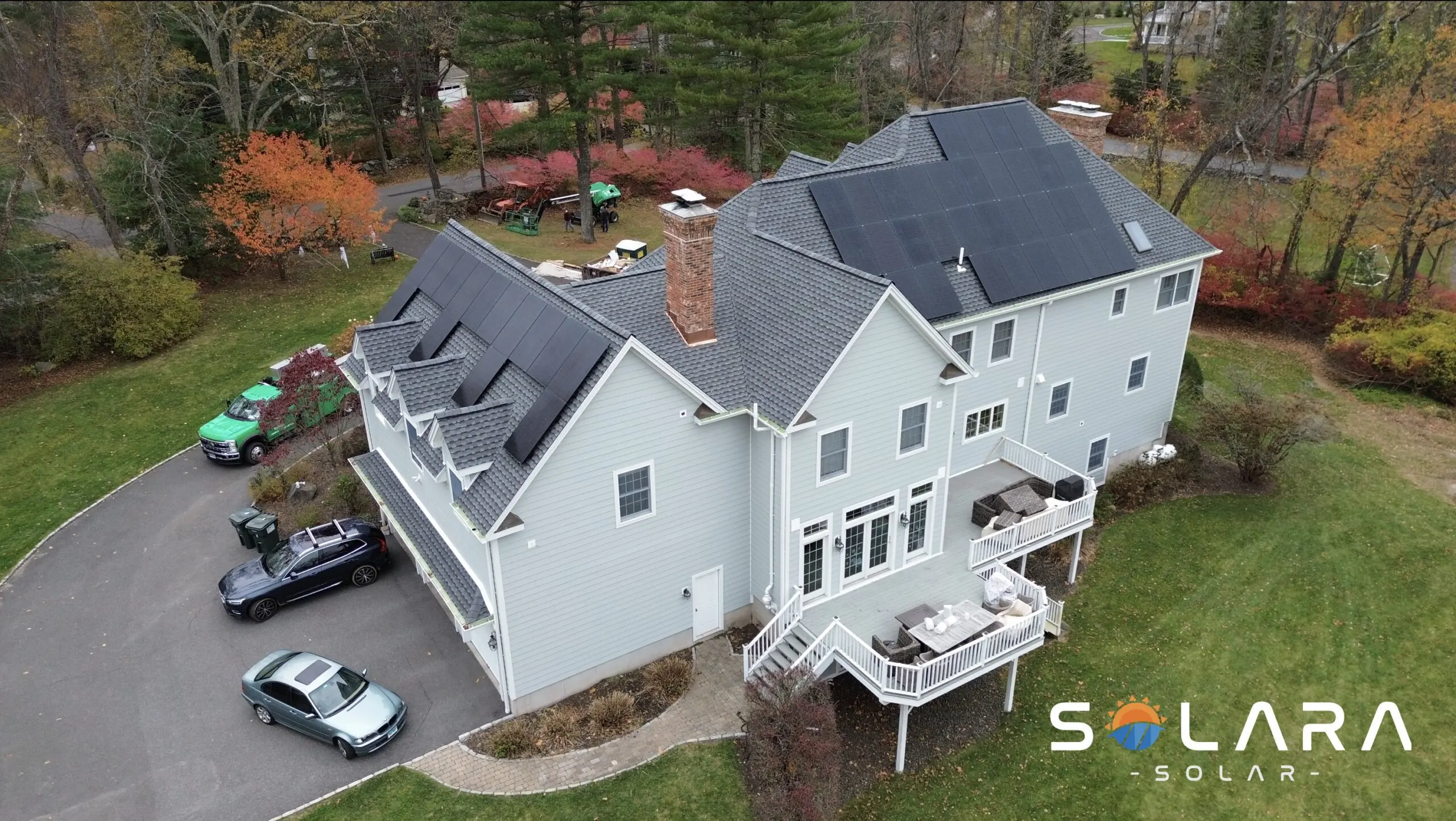 Residential solar installation completed by Solara Solar in Wilton Connecticut