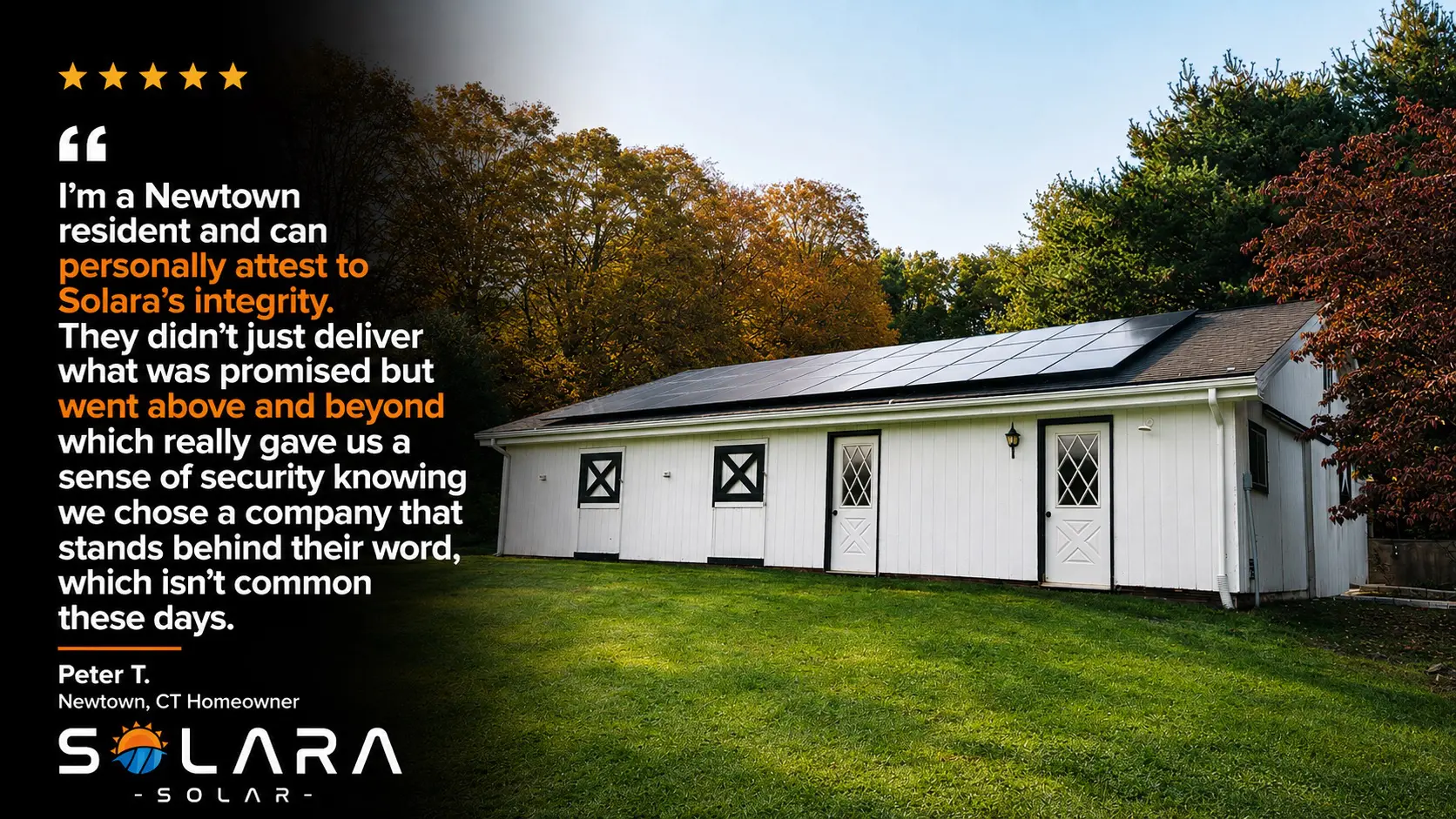 Five star Solara Solar Connecticut homeowner review