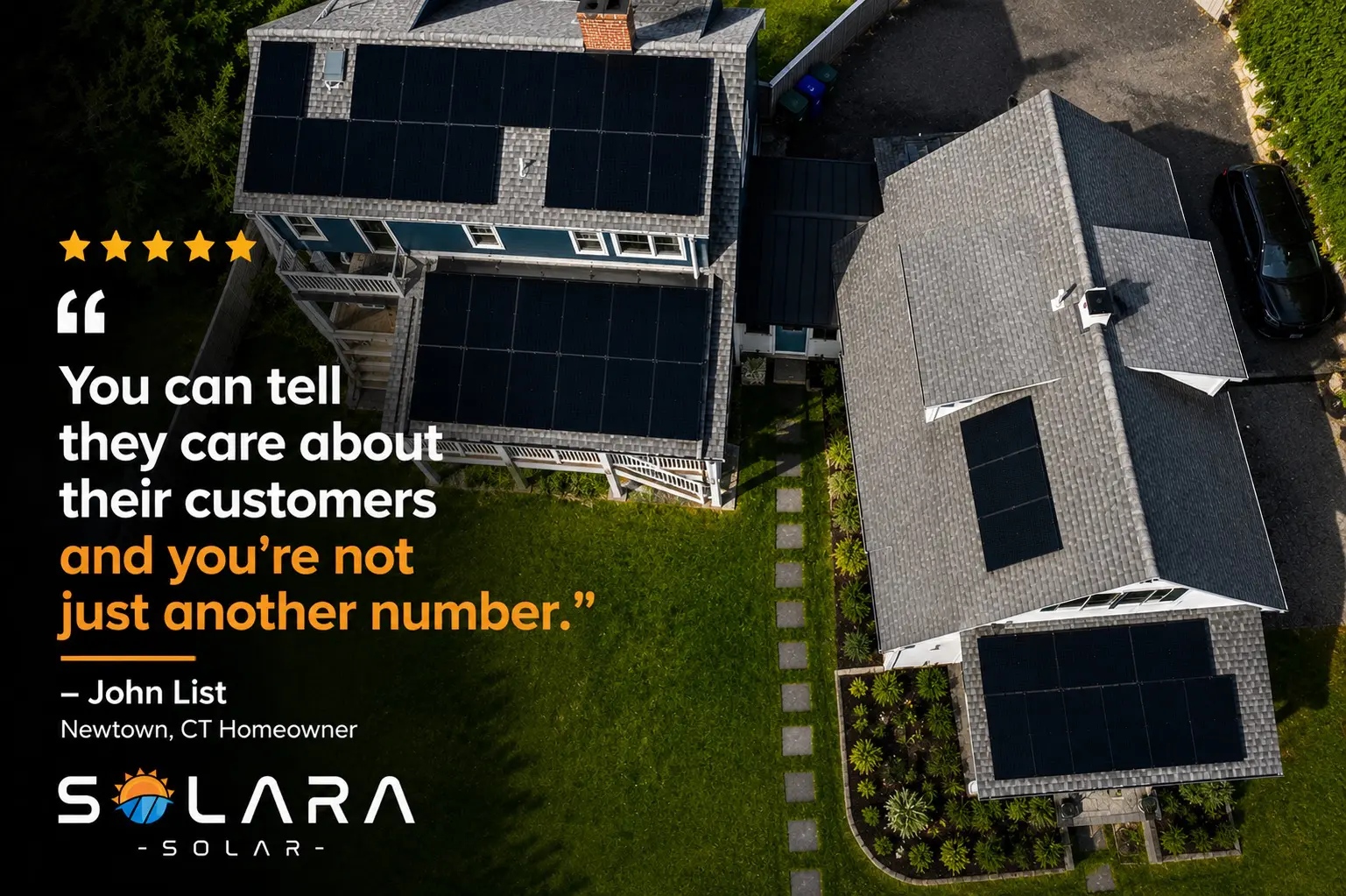 Connecticut homeowner five star review of Solara Solar
