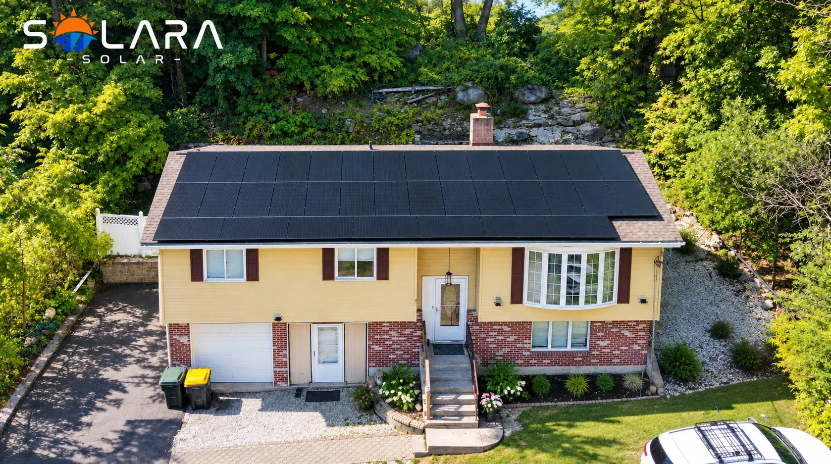 Actual Solara Solar residential installation in Danbury Connecticut
