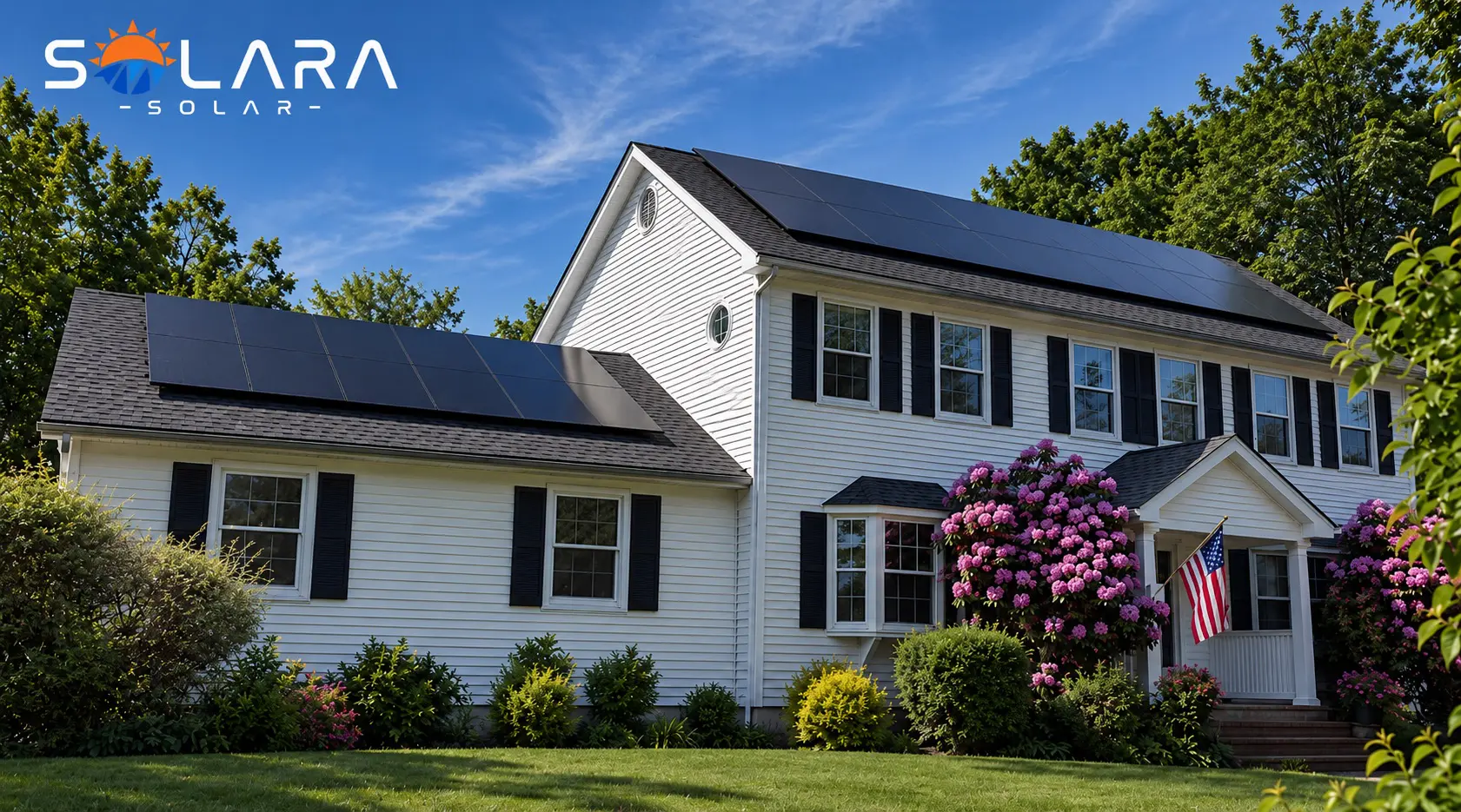 Residential solar panel installation by Solara Solar in New Fairfield Connecticut